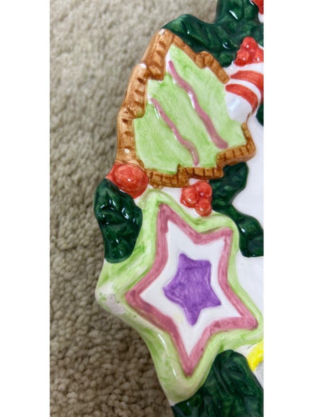 Nantucket Christmas Plate Santa Teddy Bear Ceramic Holiday Collectible Decor - Picture 5 of 9